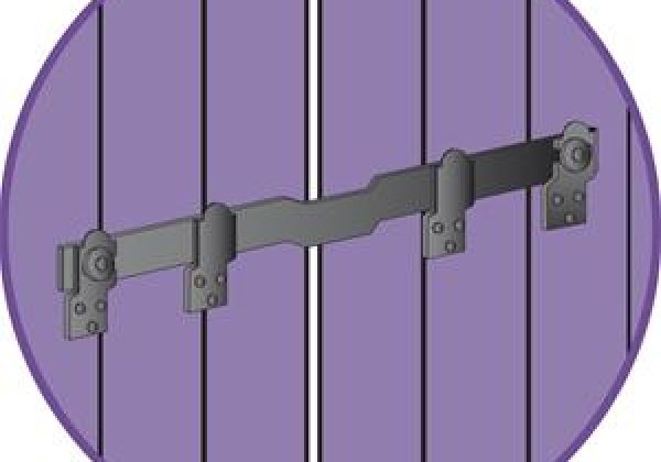 Barre de sécurité acier noir 450 mm pour volet battant | C2M Avignon