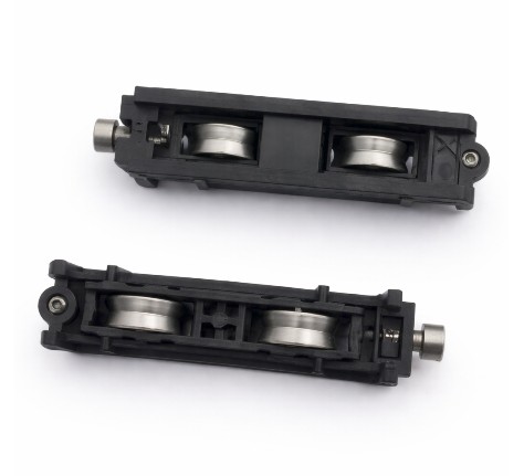 Chariot réglable double galet inox 150° Ø 22 mm INSTALLUX - Dim.: 2.35 l x 2.40 h cm