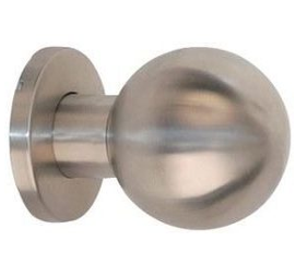 Bouton de porte fixe inox Ø 65 mm