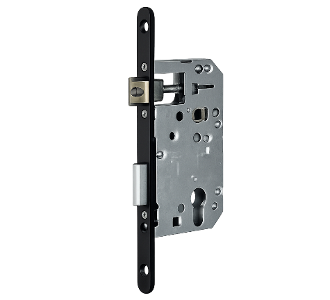 Serrure à cylindre axe à 50 mm carré 7 mm - Entraxe 70 mm Vachette D455 têtière noire