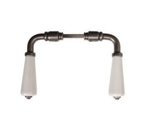 Double béquille carré 7 CANON époxy blanc 9010