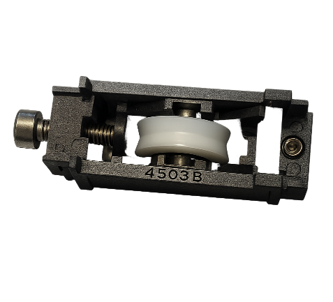 Chariot 4503B réglable galet simple polyamide 150° Ø 23 mm - Dim.: 2.26 l x 2.55 h cm