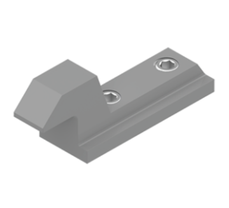 Gâche à enfiler à vis pression DS2263 Gris RAL 9006