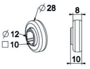 2 Roulements à Billes De Poussée Unidirectionnels F12-23M - 12x23x7,5 Mm, Acier Au Chrome, Pour Four, Pompe, Tables Tournantes
