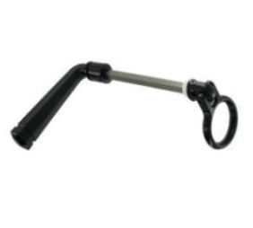 Anneau articulé avec béquille Rustique avec carré inox 7 ép. 105 à 120 mm