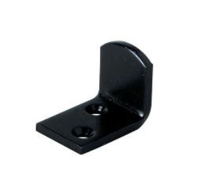 Equerre d'arrêt de volet roulant en acier noir anticorrosion