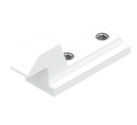 Gâche à enfiler à vis pression DS2263 Blanc RAL 9010