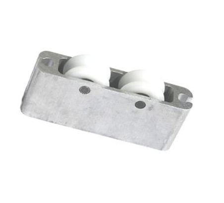 Chariot DS3939 fixe double galet polyamide R3 Ø 20 mm - Dim.: 1.20 l x 2.45 h cm