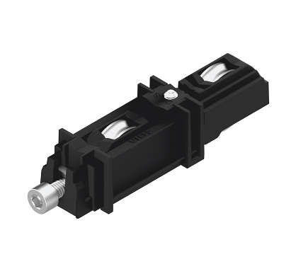 Chariot DS4655 réglable double galet polyamide R3 Ø 25 mm - Dim.: 3.38 l x 2.19 h cm