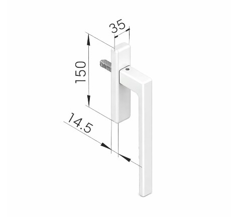 Poignée simple pour coulissant à levage 950221