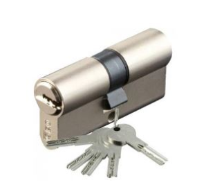 Cylindre de sûreté ISR6 45×45 nickelé double entrée ISEO