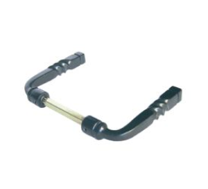 Béquille double carré 7 ou 8 torsadée zamak noir - Vis pointeau