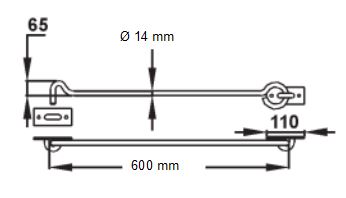 Arc boutant avec 2 platines pour portail bois – Image 8