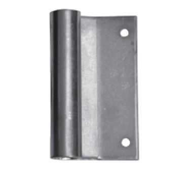 Charnière d'extrémité sur chant bouts carrés 2 trous Ø 4,4 mm - épaisseur 2,5 mm zingué blanc - Axe 11 mm