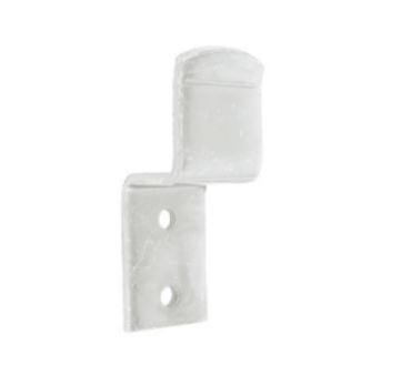 Support de barre fixe zingué blanc déport 32 mm