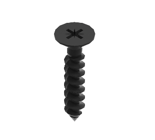 Vis noir Ø 6 x 30 TF inox 304