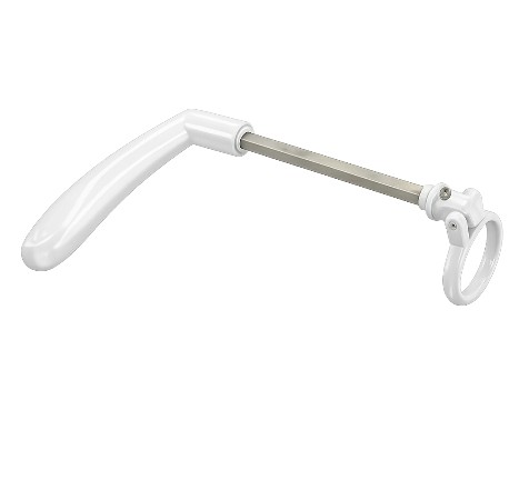 Anneau articulé+béquille Marinéa avec carré inox 7 ép. 105 à 120 mm