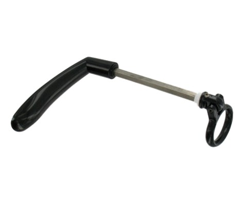 Anneau articulé+béquille Marinéa avec carré inox 7 ép. 105 à 120 mm - Noir (RAL 9005)