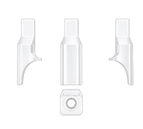 Capuchon composite bout ouvert pour support 2 ou 3 pattes - Blanc