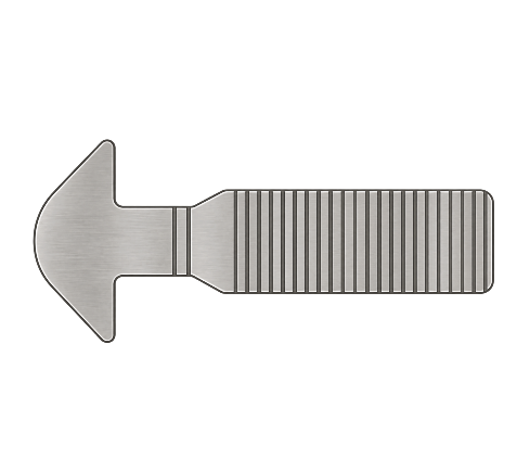 Pêne plat cranté pour kit fermeture ALMA 2174