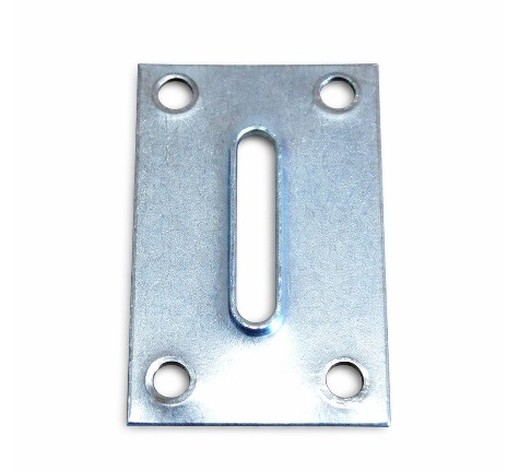 Contre-plaque 56 x 36 mm pour arrêt à paillette acier zingué