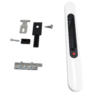 Kit de fermeture cuvette simple avec gâche et crochet KAWNEER 116068