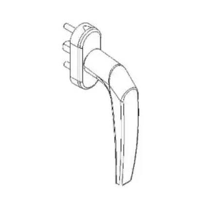 Poignée de fenêtre ALU Kawneer