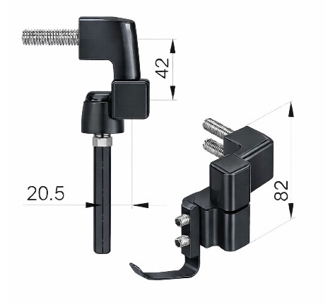 Paumelle réglable 2 branches d'angle de porte Installux A5083 Comète 50TH