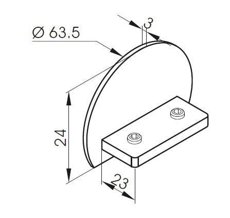 Embout main courante alu Installux