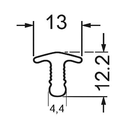 Rail ALU rapporté pour coulissant PROFILS SYSTEMES Toundra 019059