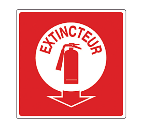 Panneau d'incendie extincteur