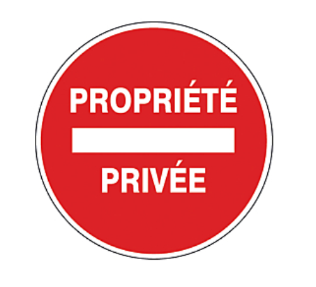Disque propriété privée