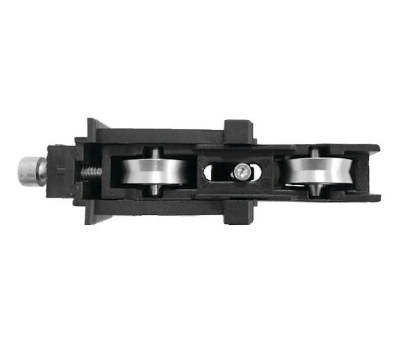 Chariot DS4491 réglable double galet inox 150° Ø 21 mm - Dim.: 2.88 l x 2.34 h cm
