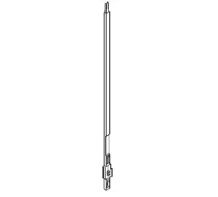 Tringlerie à glisser pour serrure Flexis Kawneer 7506 - Point bas