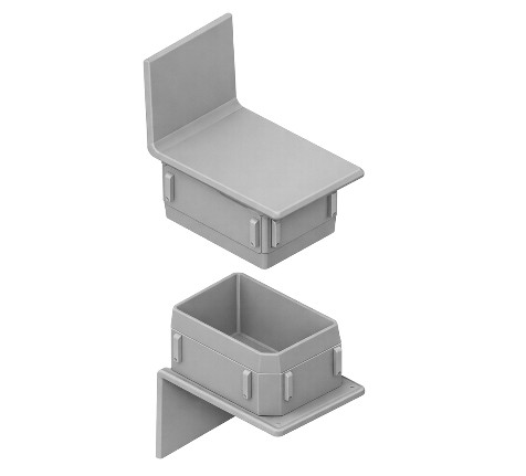 Embout de finition montant chicane Technal gamme Soleal TGY3845