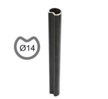 Tube Atlantique rainuré acier noir Ø 14 mm BURGAUD