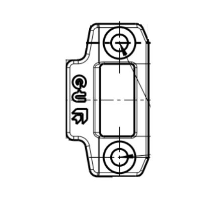 Gâche sortie de tringle E-24085-00-0-1 FERCO