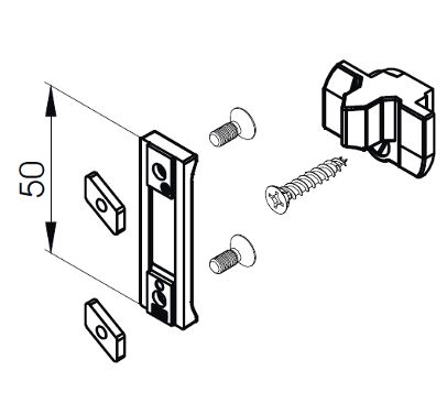 Centreur polyamide avec gâche zamac Installux