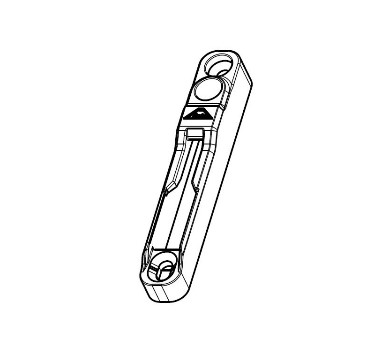 Gâche pour coulissant PVC ROTO 629557