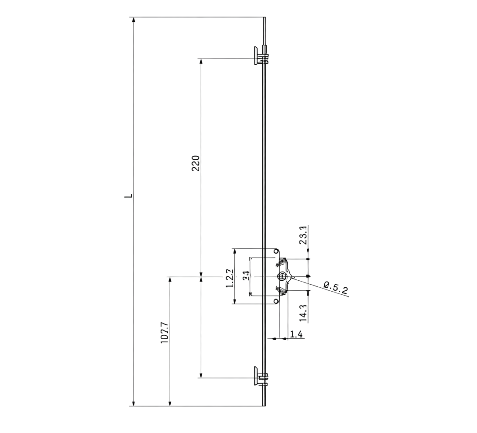 Serrure 2 points à crochet G-18580-06-0-1 FERCO