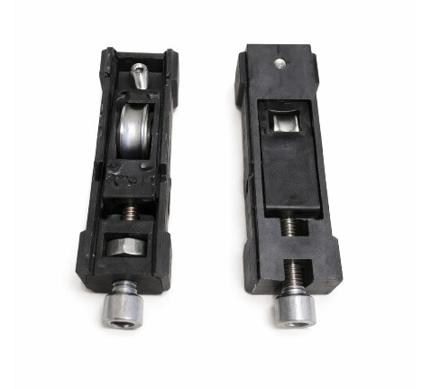 Chariot DSPR2110 réglable simple galet inox R3 Ø 18 mm – Dim.: 2.24 l x 1.93 h cm