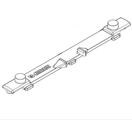 Pièce de guidage pour tringlerie GIESSE 04014K