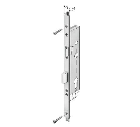 Serrure 3 points à pêne dormant Wicona 6920378