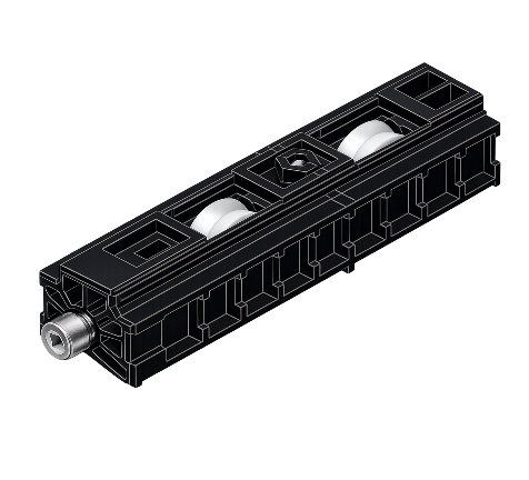 Chariot W6050153 double galet polyamide 150° Ø ** mm - Dim.: *** l x *** h cm