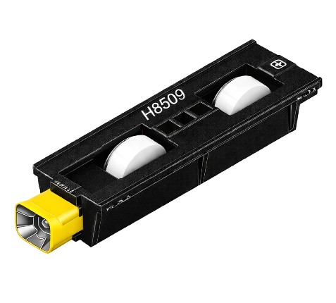 Chariot réglable H8509 double galet polyamide 150° Ø 21 mm GIESSE 03183 - Dim.: 3,80 l x 2,20 h cm