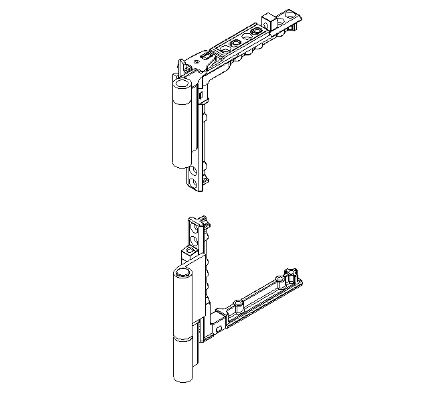 Paumelle ouvrant à la française type oscillo-battant Kawneer 8000013