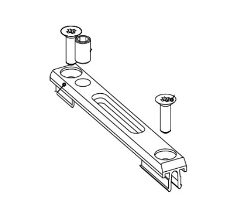 Gâche avec centreur TECHNAL TCG066