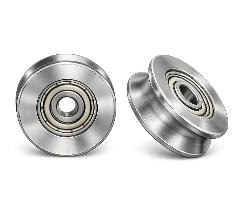 Galet seul inox pour chariot de baie vitrée