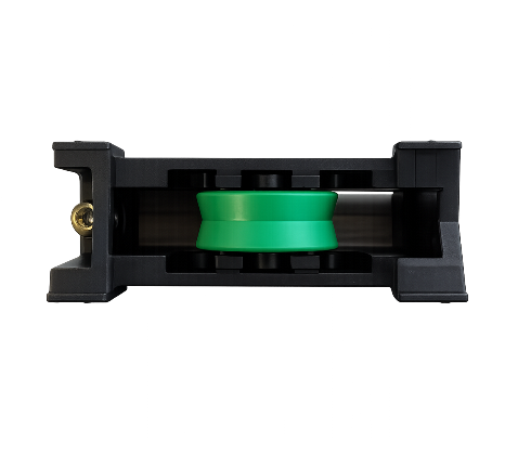 Chariot fixe H0043 simple galet polyamide 150° Ø 19mm GIESSE - Dim.: 2.24 l x 2.30 h cm