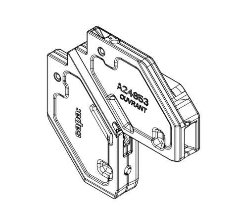 Equerre ouvrant de porte Sapa SA24853